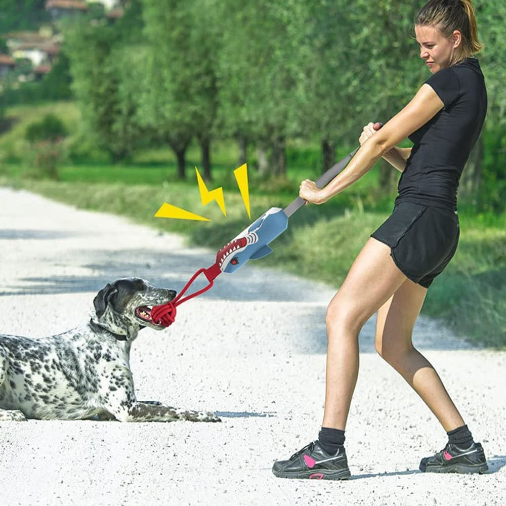 Squeaky Dog Tug Toys, Dog Chew Toys Dog Rope Toys with Strong Handle for Tug of War Puppy Training Play Durable Interactive Dog Toys for Small Medium & Large Dogs (Handle Tug) image number 2