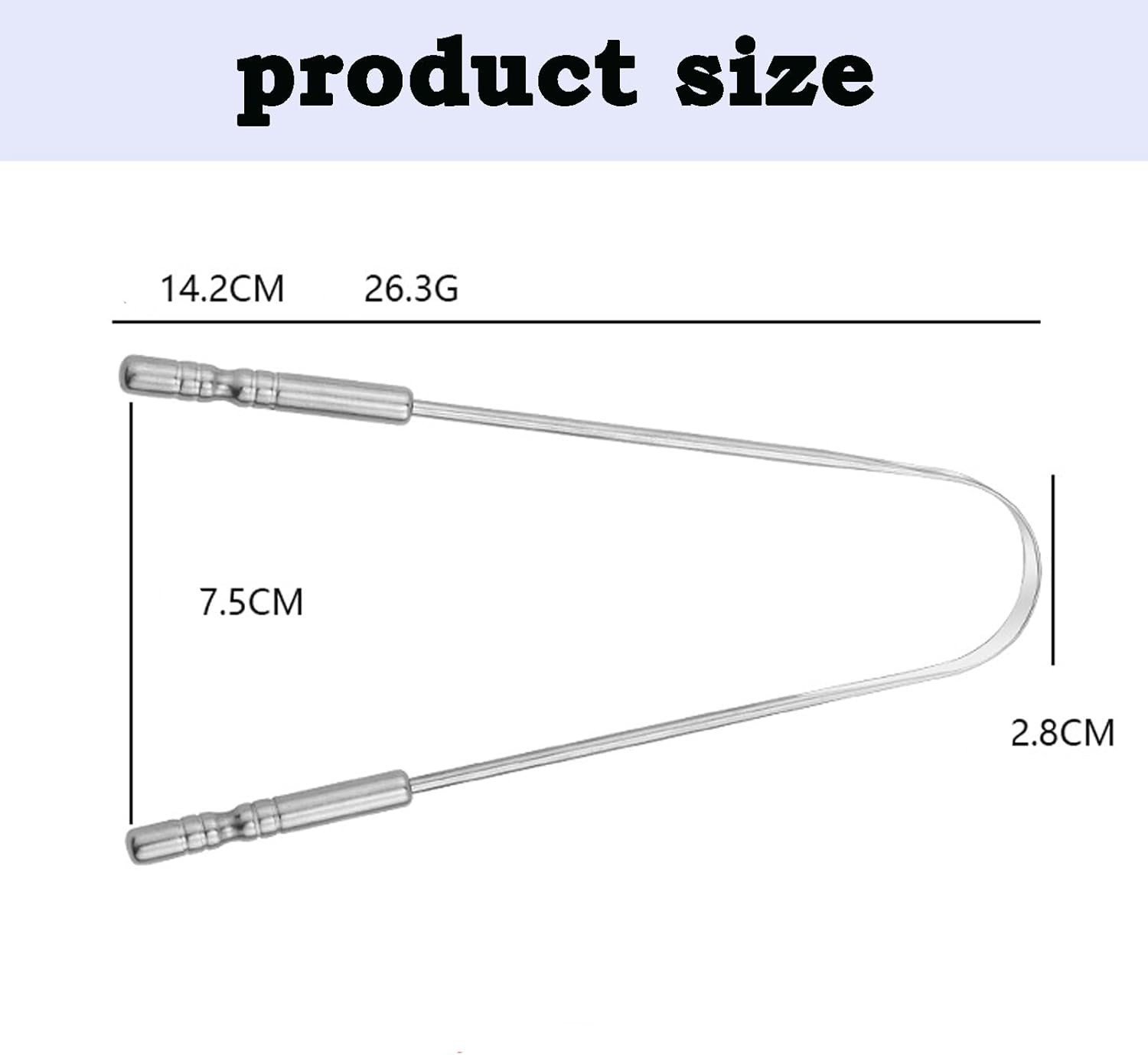 3 Pack Tongue Scraper for Adults Stainless Steel Tongue Cleaner Metal Scrubber Reduce Bad Breath Tongue Scrubber Tongue Cleaner for Oral Care & Hygiene image number 2