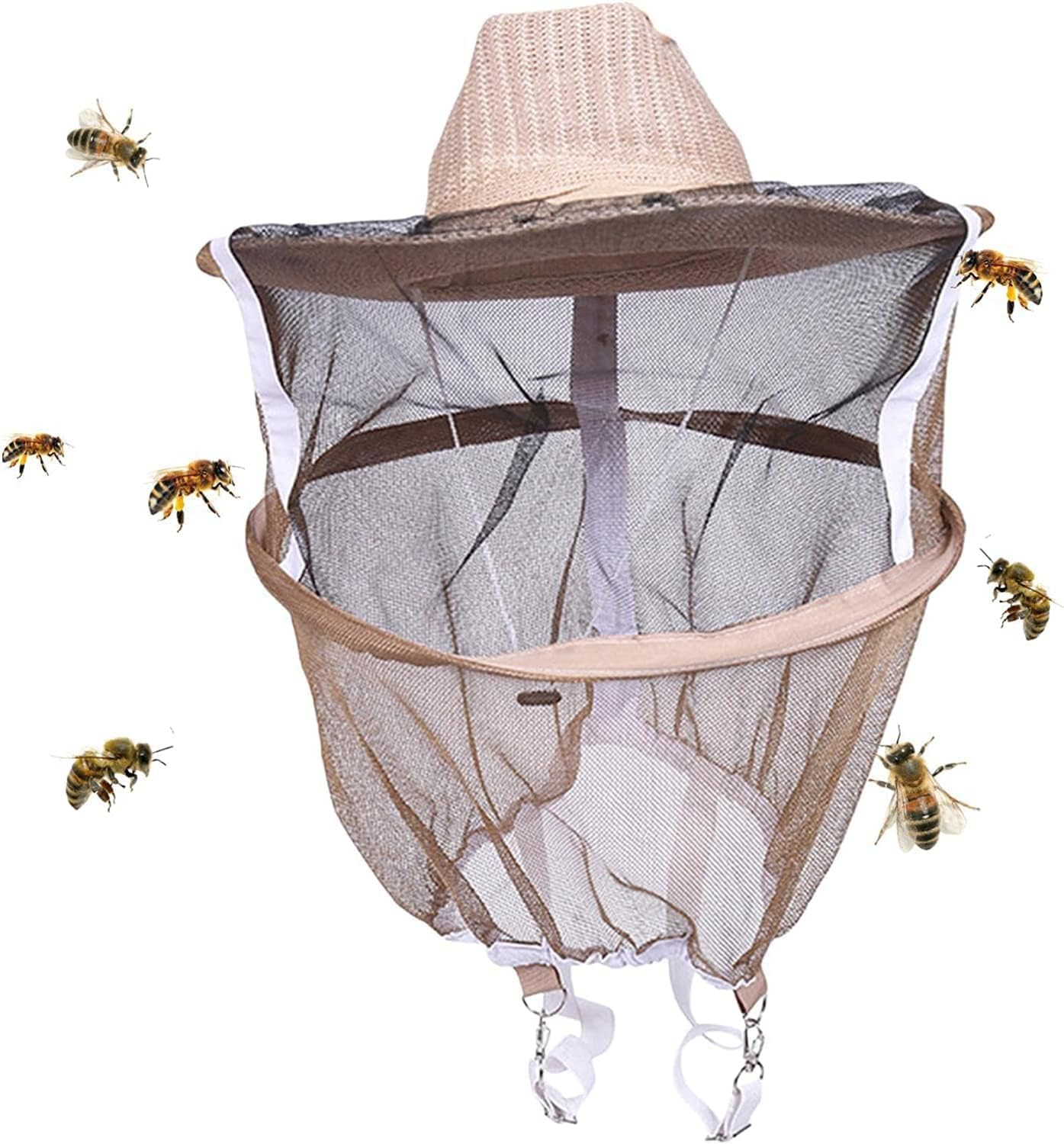 Cowboy Bee Veil Hat Beekeeping Hat with Visibility Veil Outdoor Professional Beekeeping Protective Gear image number 4