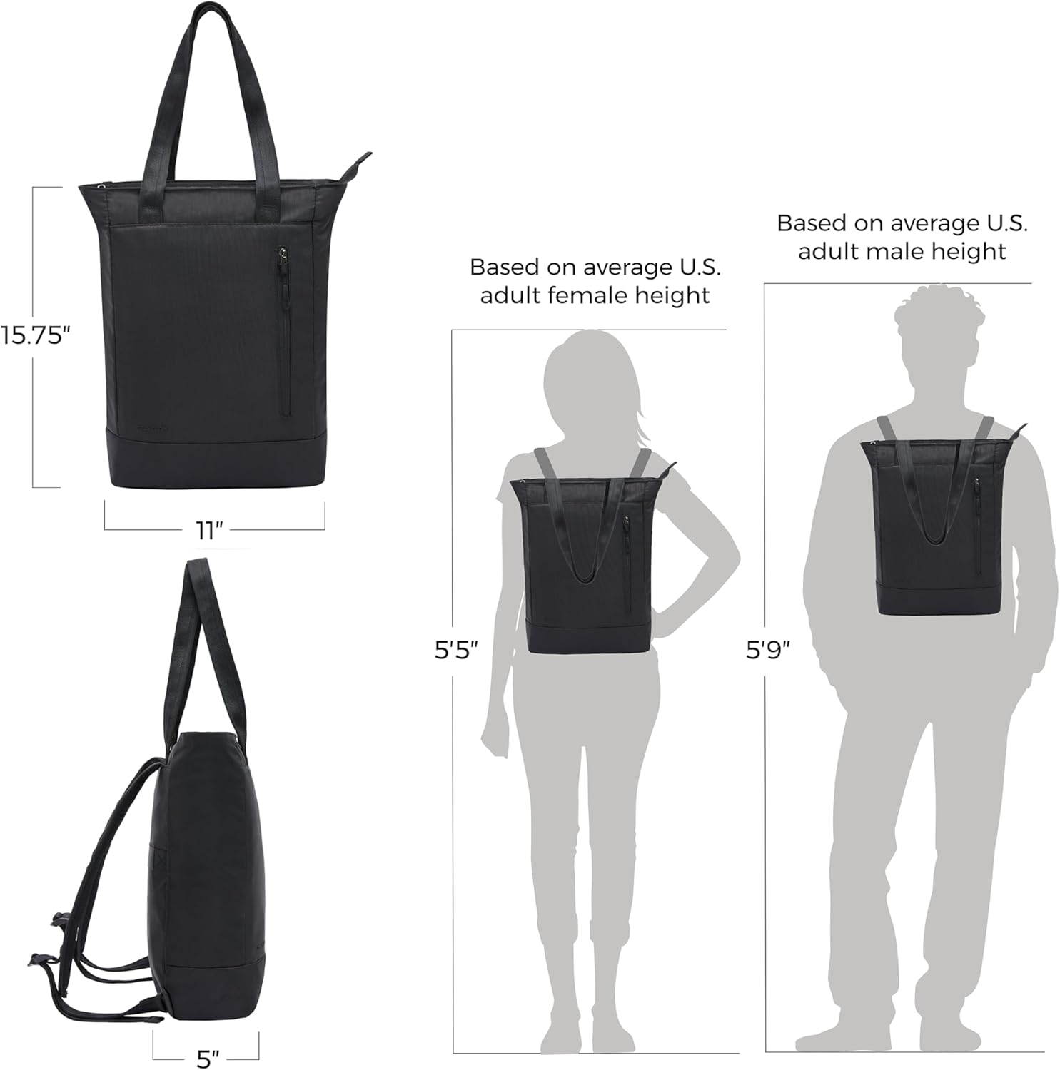 Travelon anti Theft Urban Convertible Backpack/Tote image number 3