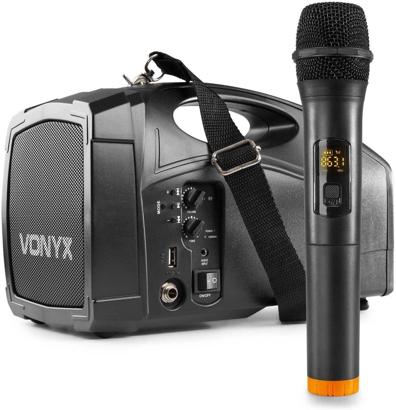 Vonyx ST014 Handheld Portable PA System - Wireless Bluetooth Handheld PA Speaker with Microphone, Rechargeable Battery, USB/SD, 50W Power - Compact & Lightweight for Events & Parties image number 5