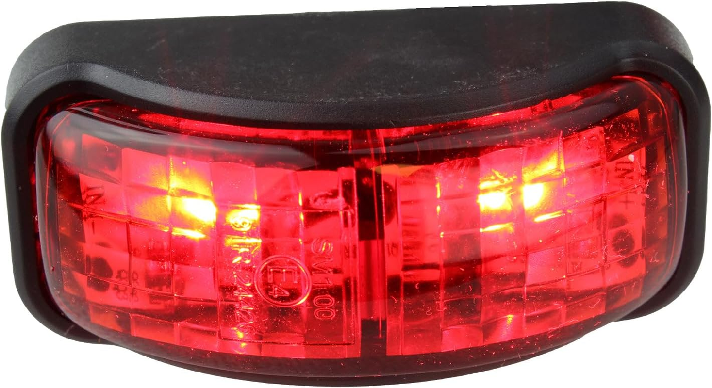 Led Clearance Lights Side Marker Lamp Amber Trailer Truck Caravan Multi Volt Amber-Red 2-Pack Bundle
