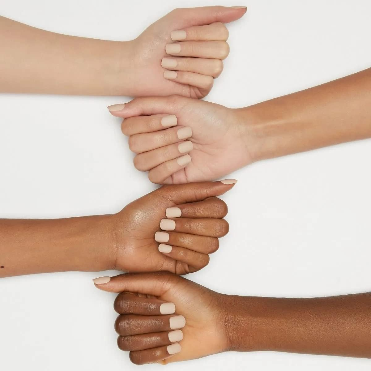 Impress KISS Color Press-On Manicure Fake Nails, Perfect Timing - Short Length, Matte, Polish-Free Solid Color Mani, Includes Prep Pad, Mini File, Manicure Stick, and 30 Fake Nails image number 4