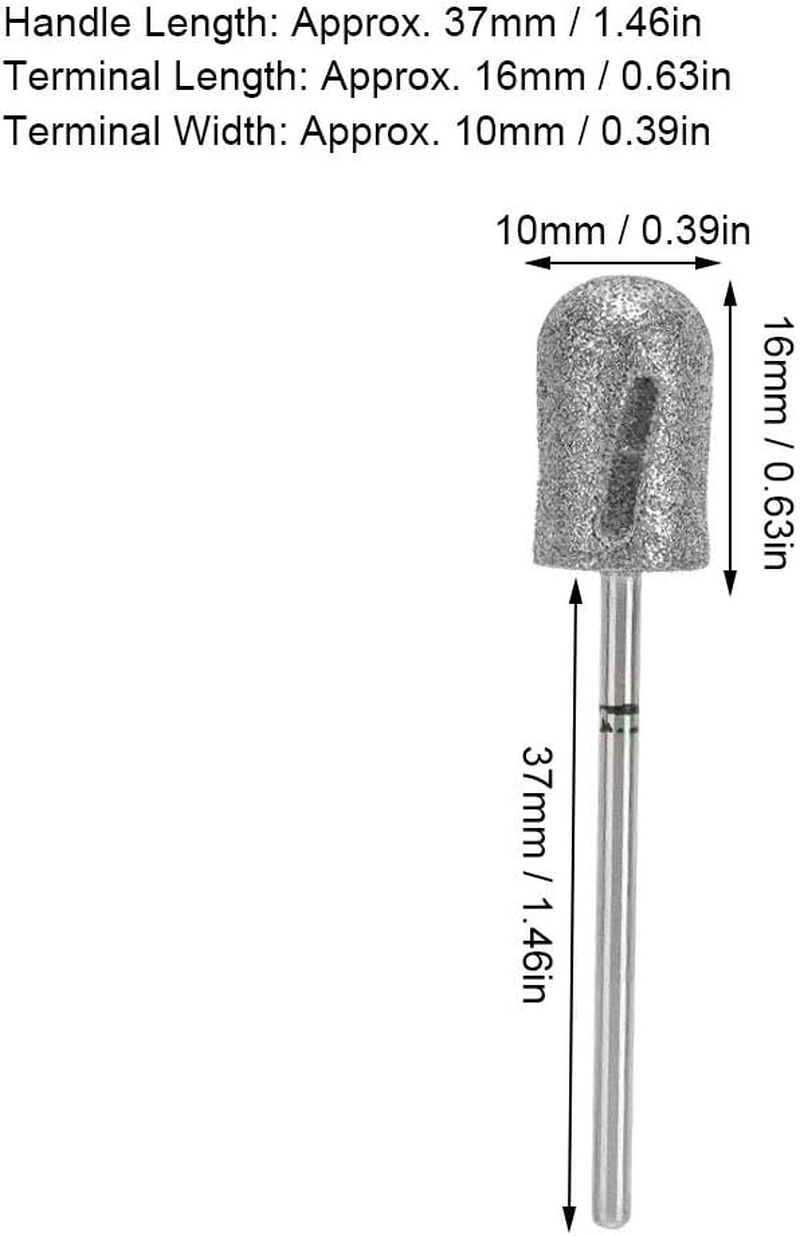 Sonew Diamond Pedicure Cone Drill, Stainless Steel Toenail Drill, Pedicure, Foot Calluses, Grinding Polishing Head for Cracked Skin, Corns, Callus Removal, Feet File Nails for Manicure and Pedicure image number 2
