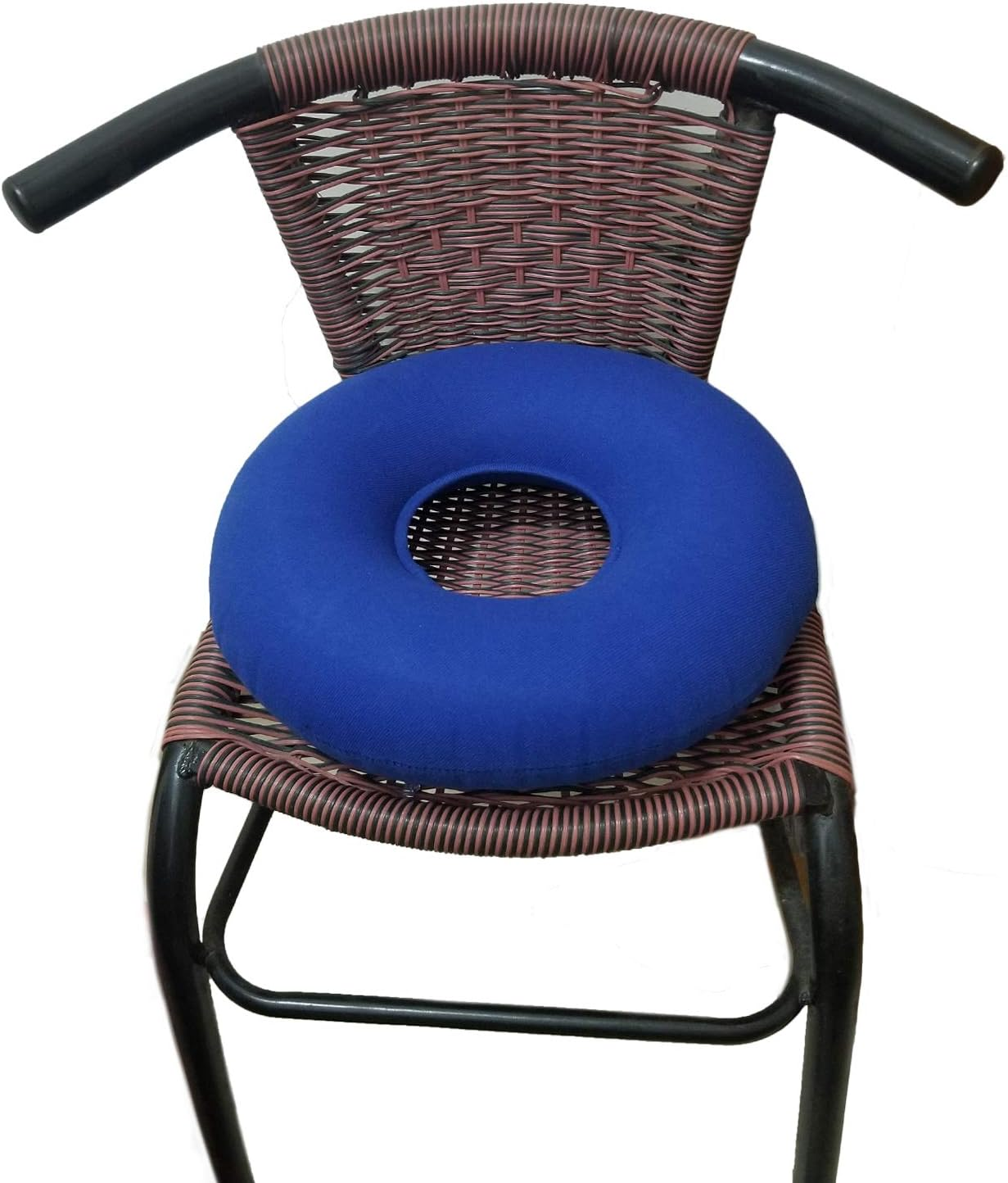 Donut Cushion Seat, Inflatable Ring Cushion with a Pump, Hemorrhoid Seat Pillow, round Wheelchairs Seat Cushion for for Home, Car or Office (15" Blue) image number 3