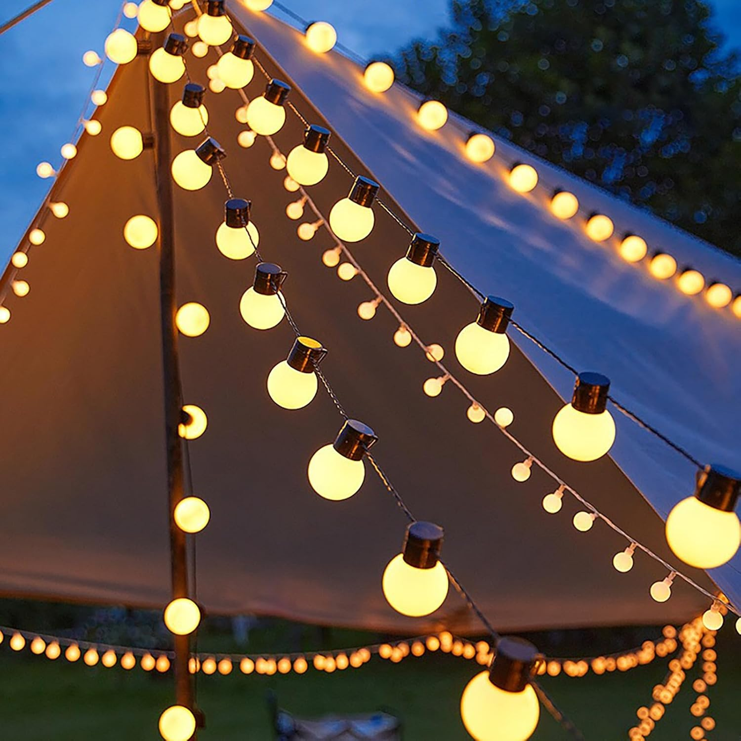 Outdoor String Lights, Christmas Patio Globe String Lights LED, 10M 40 Waterproof Commercial Grade Decorative Lights for Backyard, Garden and Party Outdoor Decor image number 2