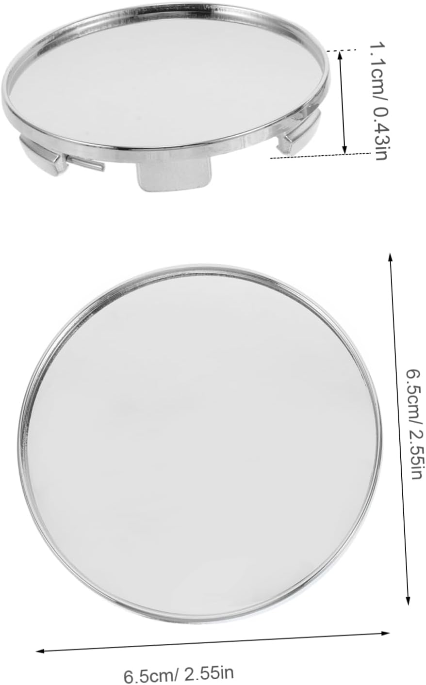 ELAYARD 4Pcs 68Mm Car Wheel Hub Center Cap Covers Silver Rim Center Covers Dustproof Replacement for Automotive Wheels Accessories