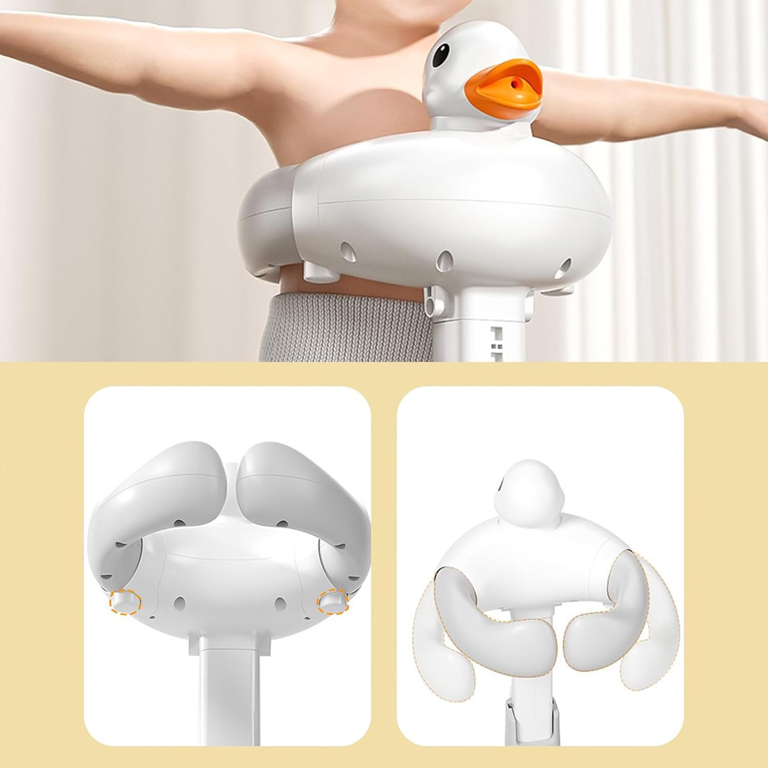 Baby Bath Stand, Adjustable Height anti Slip Foldable Baby Shower Stand, Suitable for Infants 8-36 Months (Gray White) image number 2