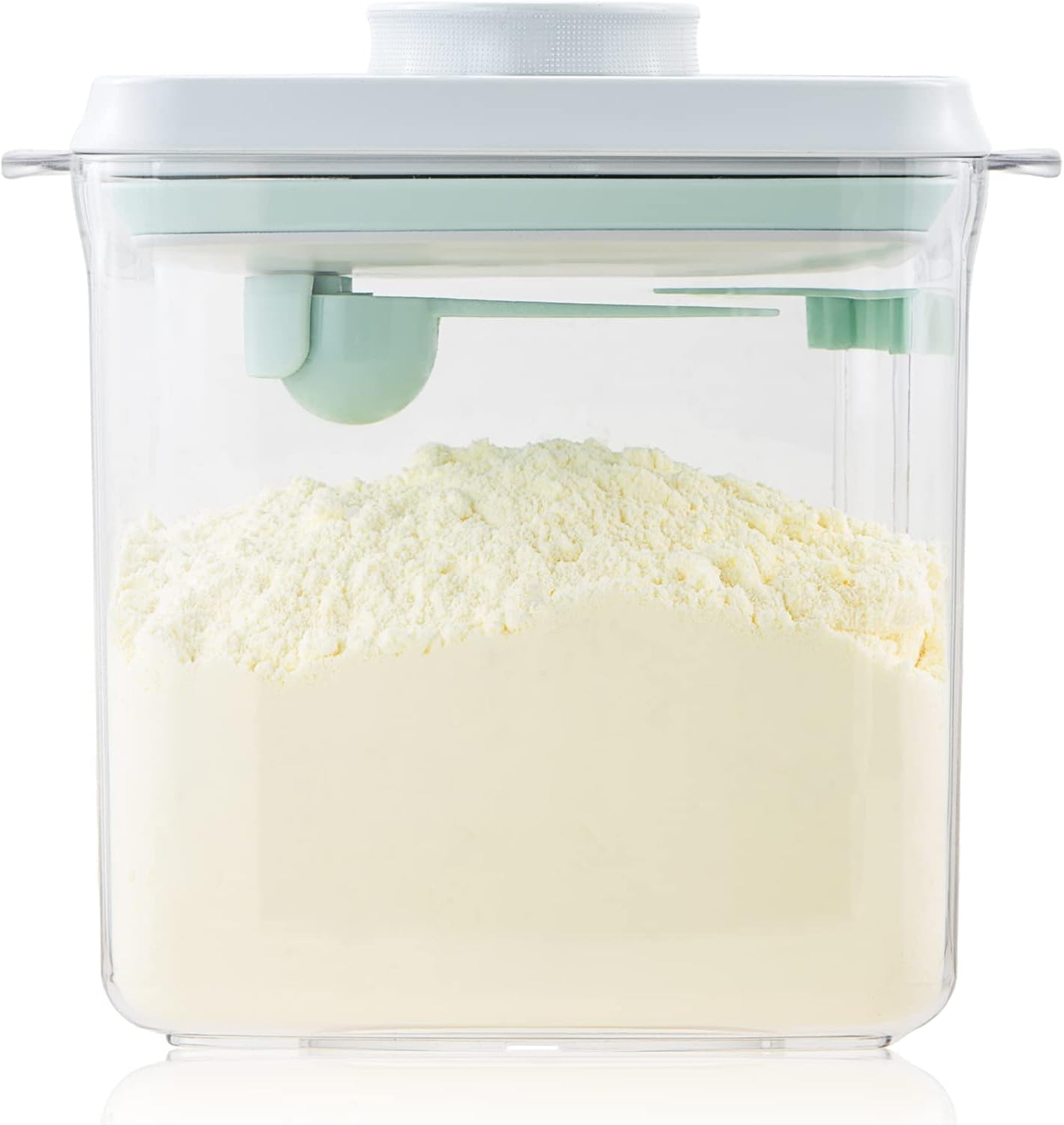 Tourdeus Formula Container - 1700Ml Pop Top Milk Powder Container, Bpa-Free Airtight Formula Dispenser with Scoop and Scraper, 21OZ, 1.32LB, 600G, Clear image number 4