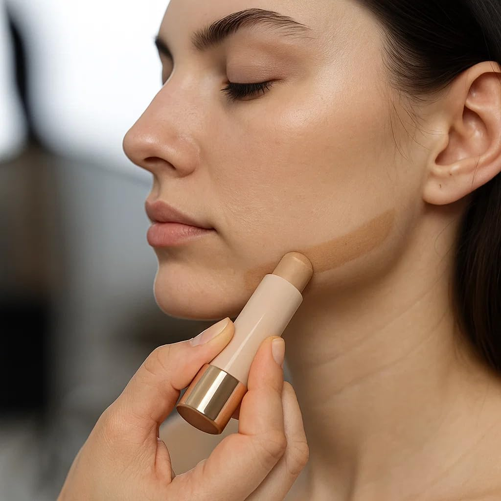 Cool Contour Makeup Stick - Soft Grey-Brown, Long-Lasting, Sweat-Proof Facial Bronzer for Natural Contouring - Rich, Easy-To-Blend Colour for Cheek, Nose and Jaw Contouring (01 Cold Grey) - 01Cold Gray image number 2