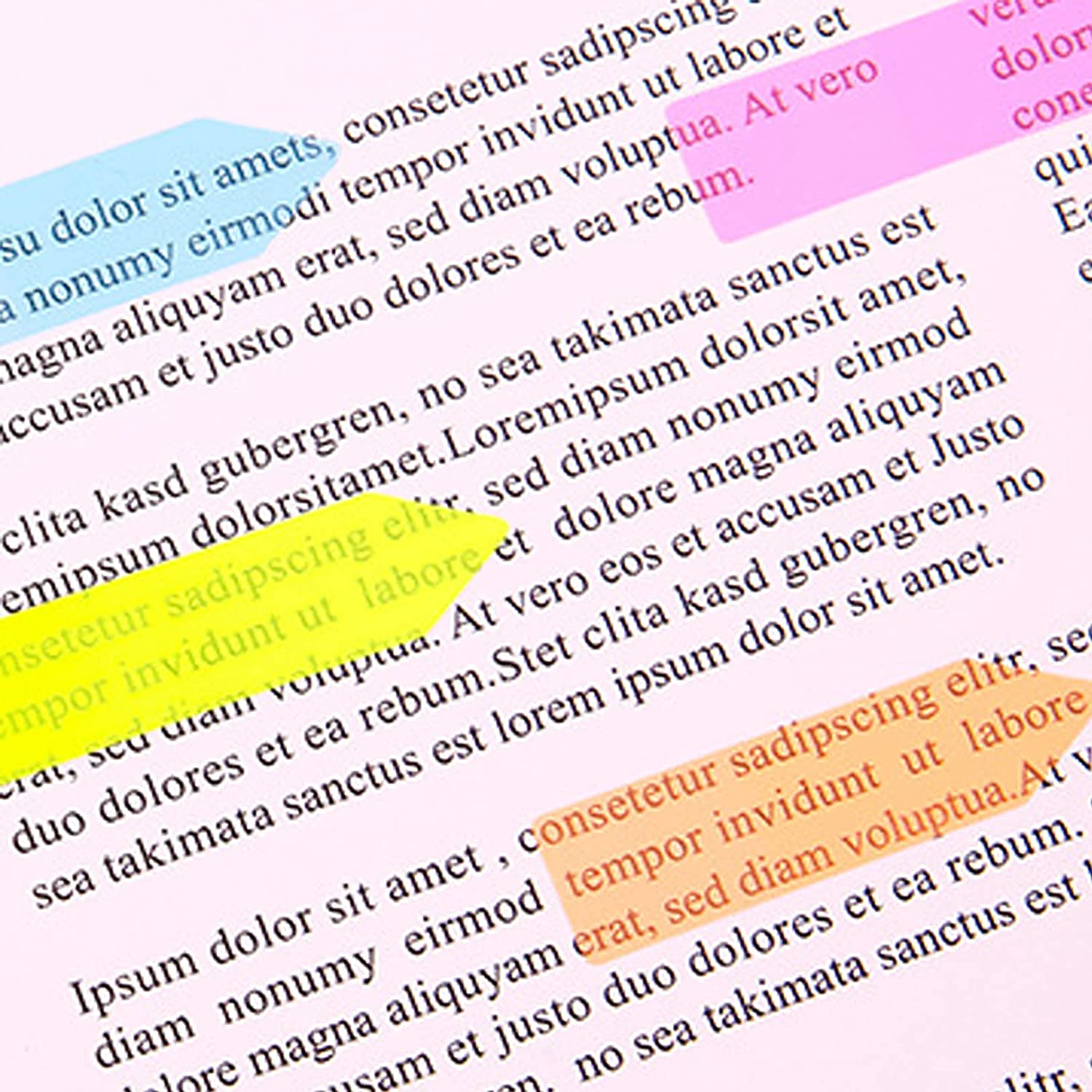 VANRA 960 Pieces Sticky Index Tabs Page Markers Flags Sticker Colored Page Notes Writable Labels for Bookmarks, 6 Sets (Arrow Flags, 8 Colors) image number 6