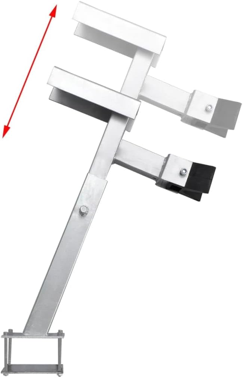 Heavy-Duty Boat Trailer Winch Stand, Zinc-Coated Steel, 500-1000 Kg Capacity, 62-72 Cm Adjustable Height, Bow Support for Kayaks & Canoes image number 4