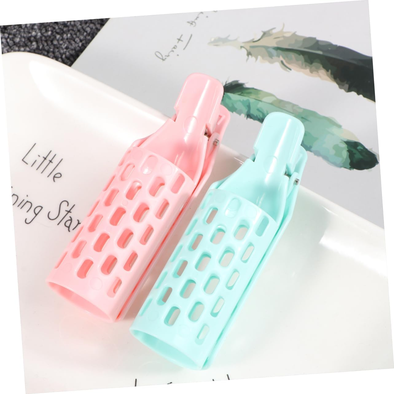 PLAFOPE 2Sets Hair Curlers Styling Tools Hair Rollers Styling Kit Abs Material 3Pcs*2 Random Color image number 5