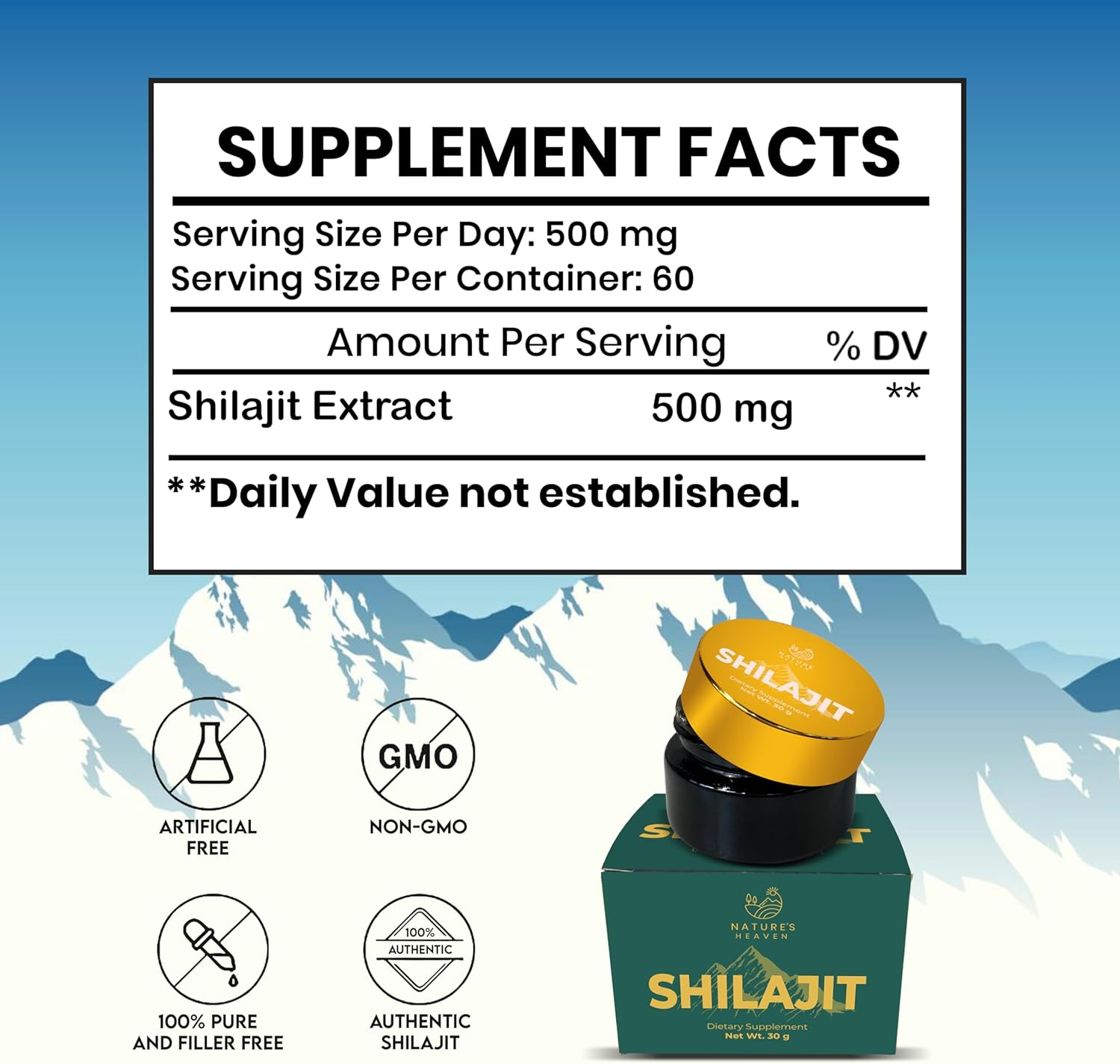 Nature'S Heaven Shilajit 30G | Authentic Himalayan Shilajit Resin for Men & Women | Pure Fulvic Acid and 85+ Trace Minerals | Natural Energy Booster-3Rd Party Lab Tested image number 5