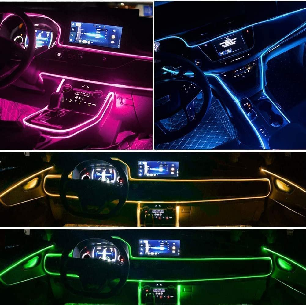 RGB LED Interior Lights,Interior Car LED Strip Lights5 in 1 RGB 16 Million Colorswith 236 Inches with App/Remote Control, Color Changing Ambient Lighting Kit, Sync to Music Car Lighting Accessories image number 4