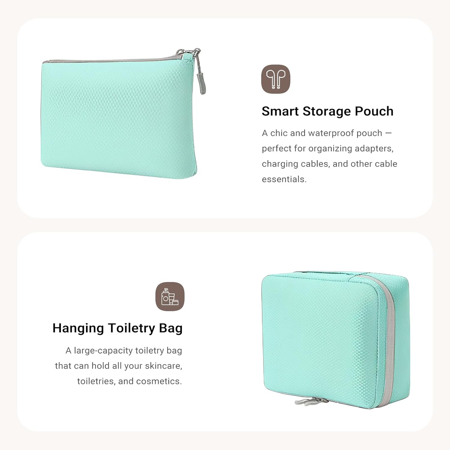 10 Set Lightweight Compression Packing Cubes Travel Organizer for Carry-On Luggage Suitcase Backpack, Space-Saving Luggage Organizer Bags with Extra Shoe Bags, Lake Blue - 10Pcs-Blue image number 6