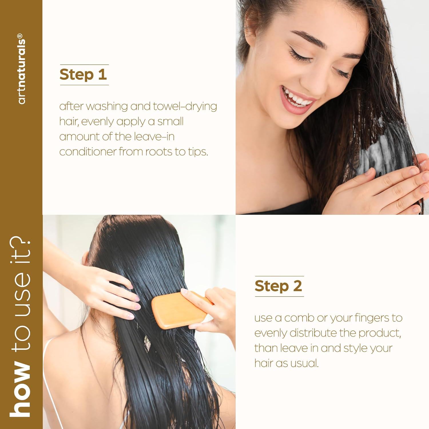 Artnaturals Argan Oil Leave-In Conditioner - (12 Fl Oz / 355Ml) - Made with Organic and Natural Ingredients - for All Hair Types &ndash; Treatment for Damaged, Dry, Color Treated and Hair Loss image number 5