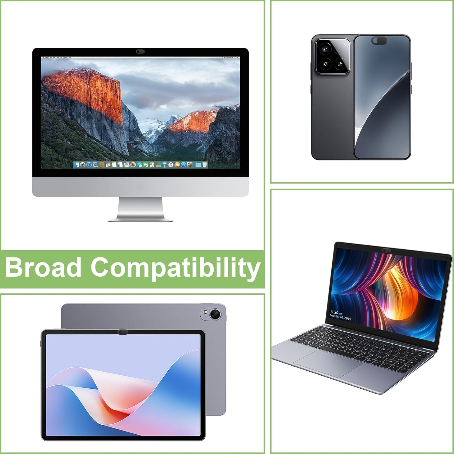 8 Pcs Laptop Camera Slide Cover, Privacy Webcam Cover, Ultra-Thin Camera Protector for PC Tablet Smartphone Computer, Prevent Peeping Secure Online Privacy Protection Easy to Use Durable