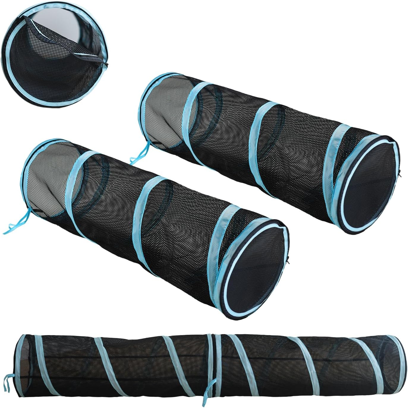 INTURN Cat Furniture Tent for Indoor and Outdoor Playpen Portable Tunnels, Kennel (2 Cube + 3-Way Tunnel),(It12787)