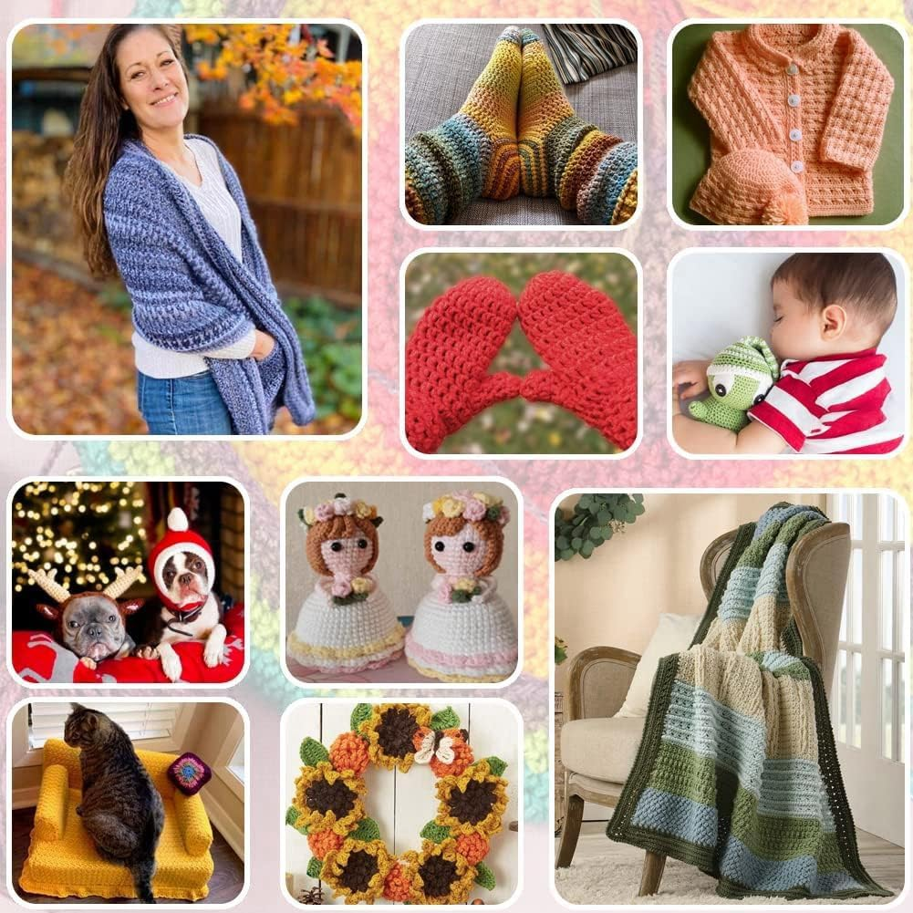 6Piece 5 Size Extra Tunisian Long Crochet Hooks 6.5Mm - 11.0 Mm, Aluminum Afghan 13.78 Inches Long Crochet Needles Metal Crochet Hook Set image number 5