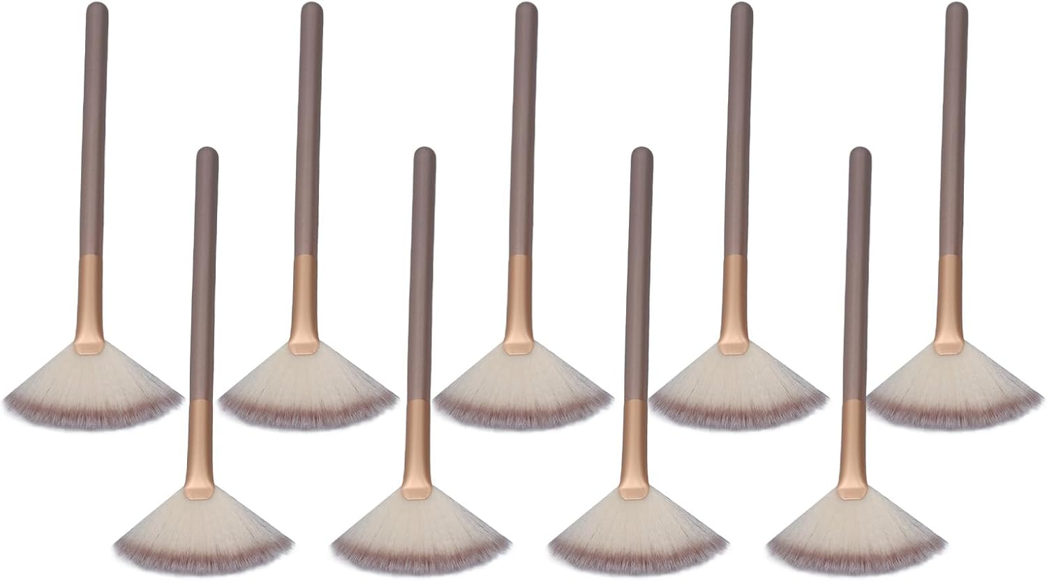 9 Pieces Soft Facial Fan Makeup Brush Brush. image number 2