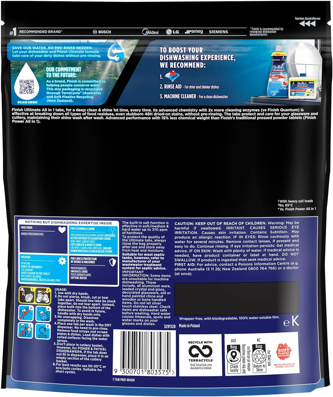 Finish Ultimate Regular Dishwasher Tablets (34 Tablet) image number 4