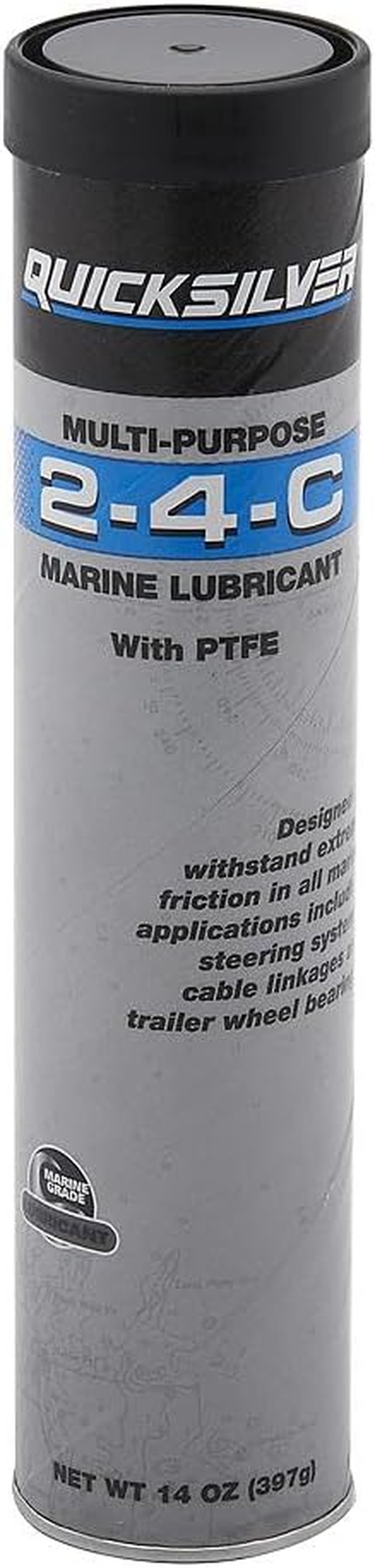 Quicksilver 8M0190469 2-4-C Marine Grease with Teflon, 14 Oz