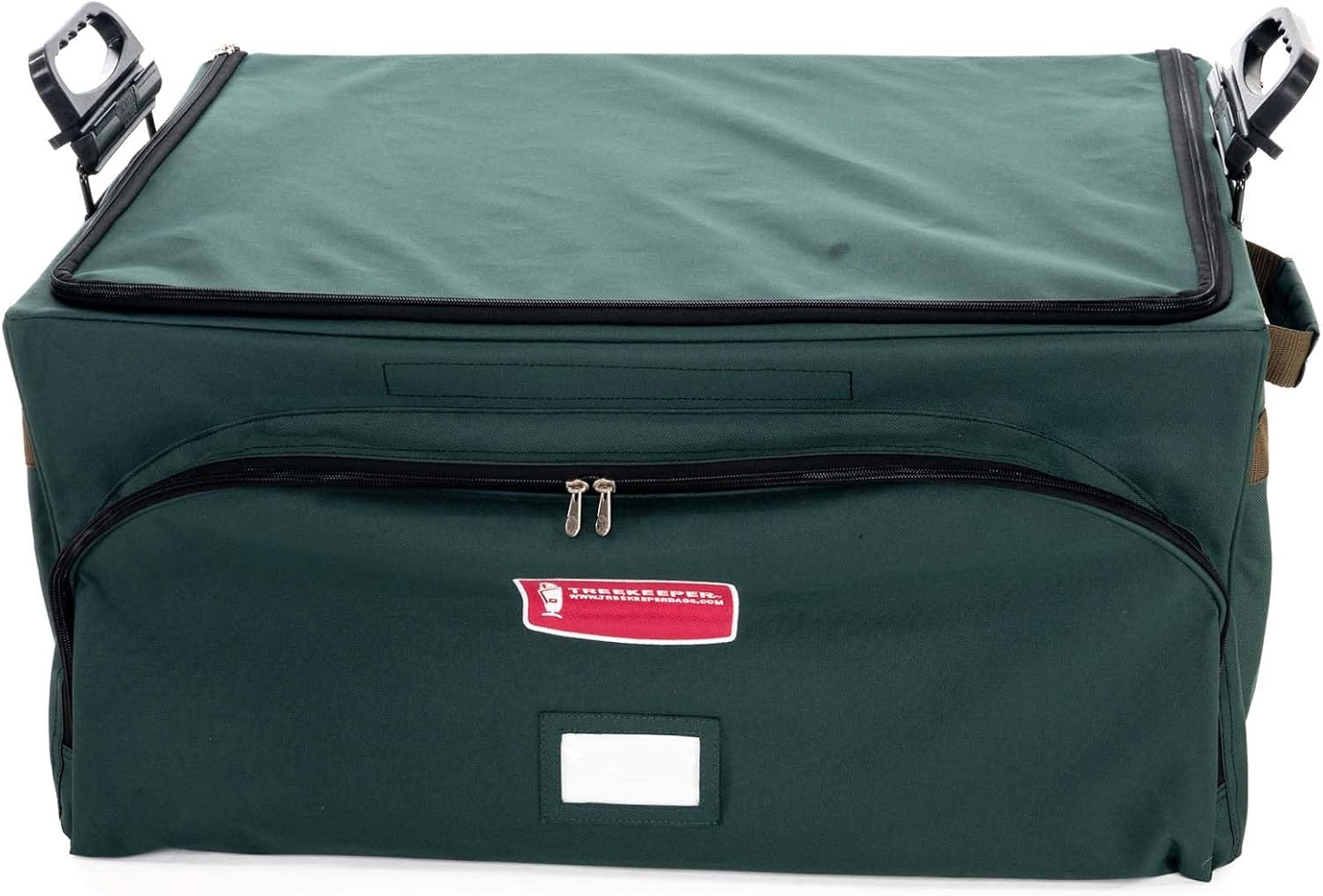 Treekeeper (Green Christmas Ornament Storage Box with Dividers) - Deluxe Ornament Keeper - Holds 72 Ornaments up to 4 Inches in Diameter | 3 Removable Trays with Separators | Acid-Free Fabric Lining image number 2