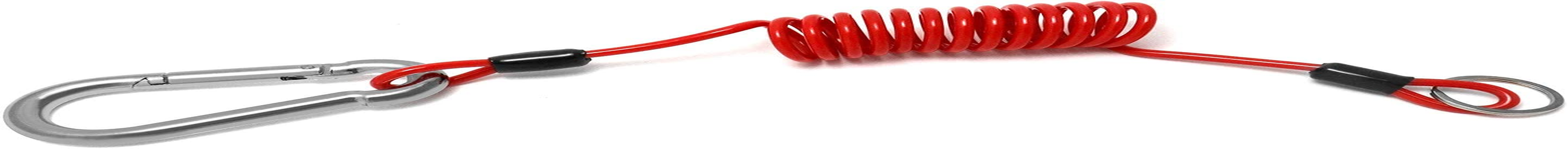 QWORK 4 Ft Breakaway Trailer Cable, Brake Safety Spring Towing Coiled Wire for RV Emergency image number 1