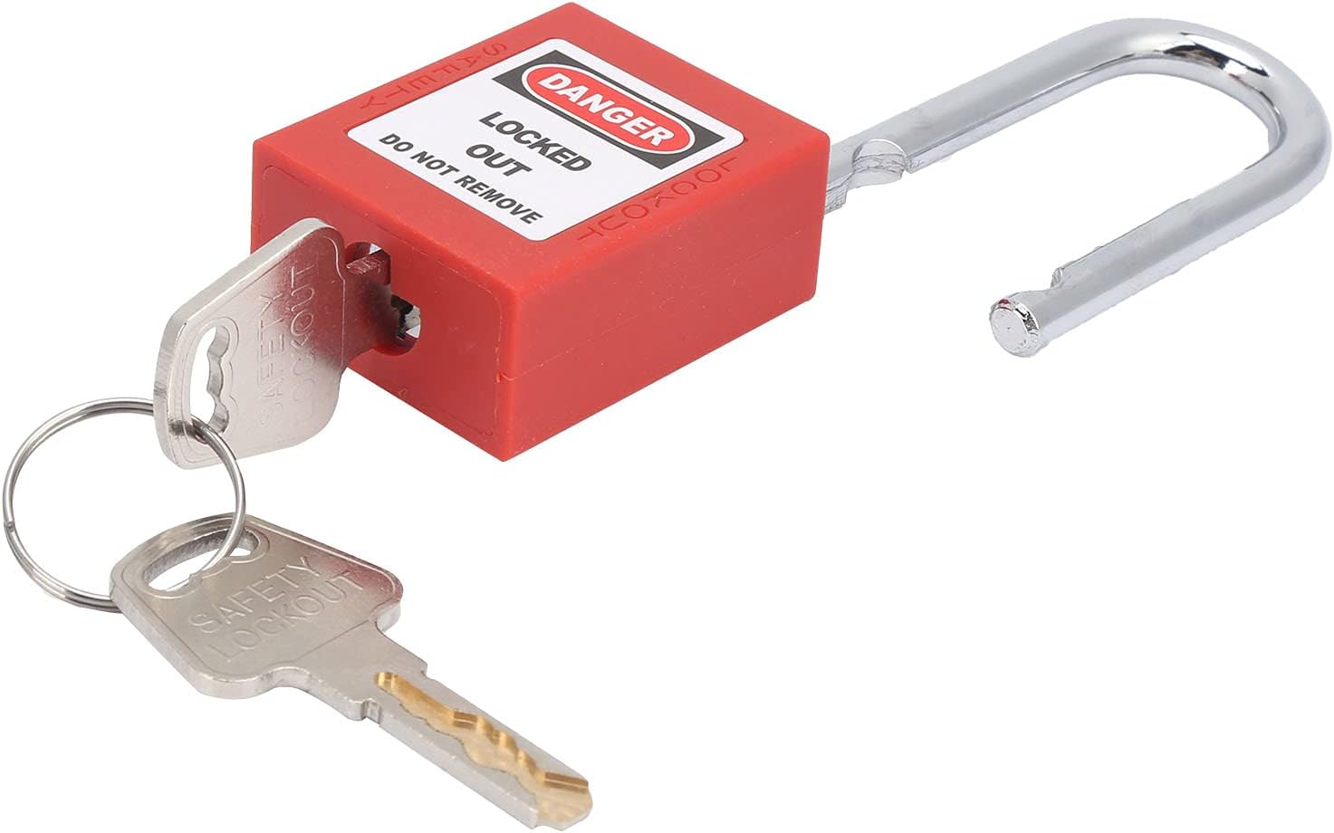 Lockout Tagout Padlock, anti Skid Design, 6 Special Shaped Billiard Lock Cores, with Writable Label for Equipment Maintenance image number 4