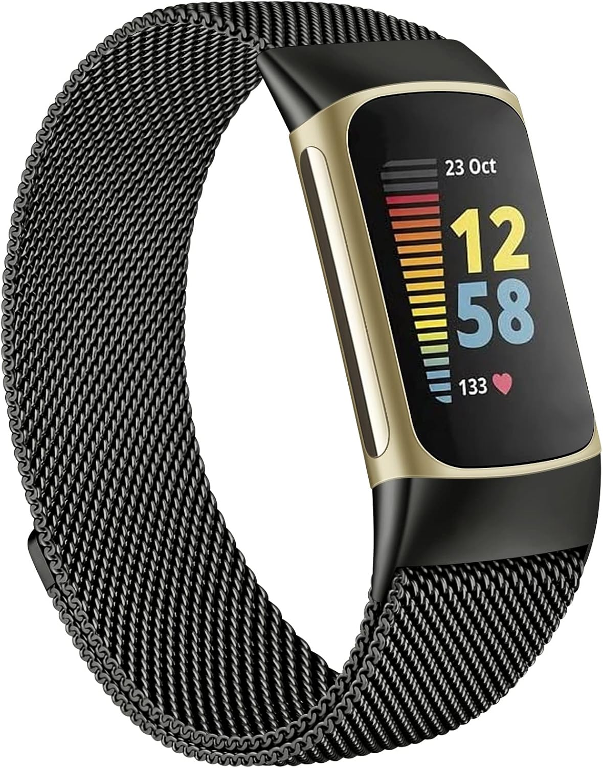 Metal Stainless Steel Bands for Fitbit Charge 6 Band Women Men, Magnetic Milanese Mesh Comfortable Replacement Wristbands Strap for Fitbit Charge 6 Advanced Fitness Tracker