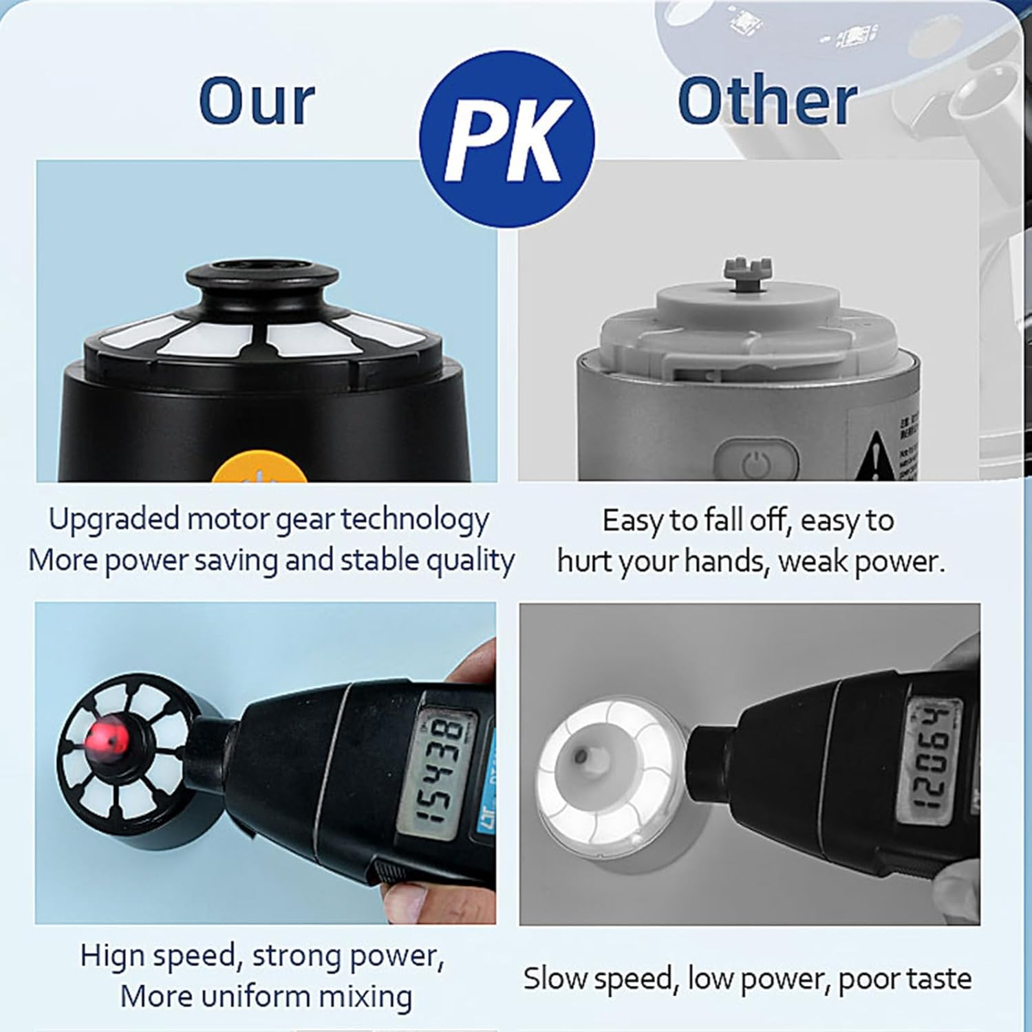 Electric Protein Shaker Bottle with Storage Box, USB Rechargeable Shaker Cups for Protein Shakes, Portable Blender Cup, 24Oz (Black) image number 6