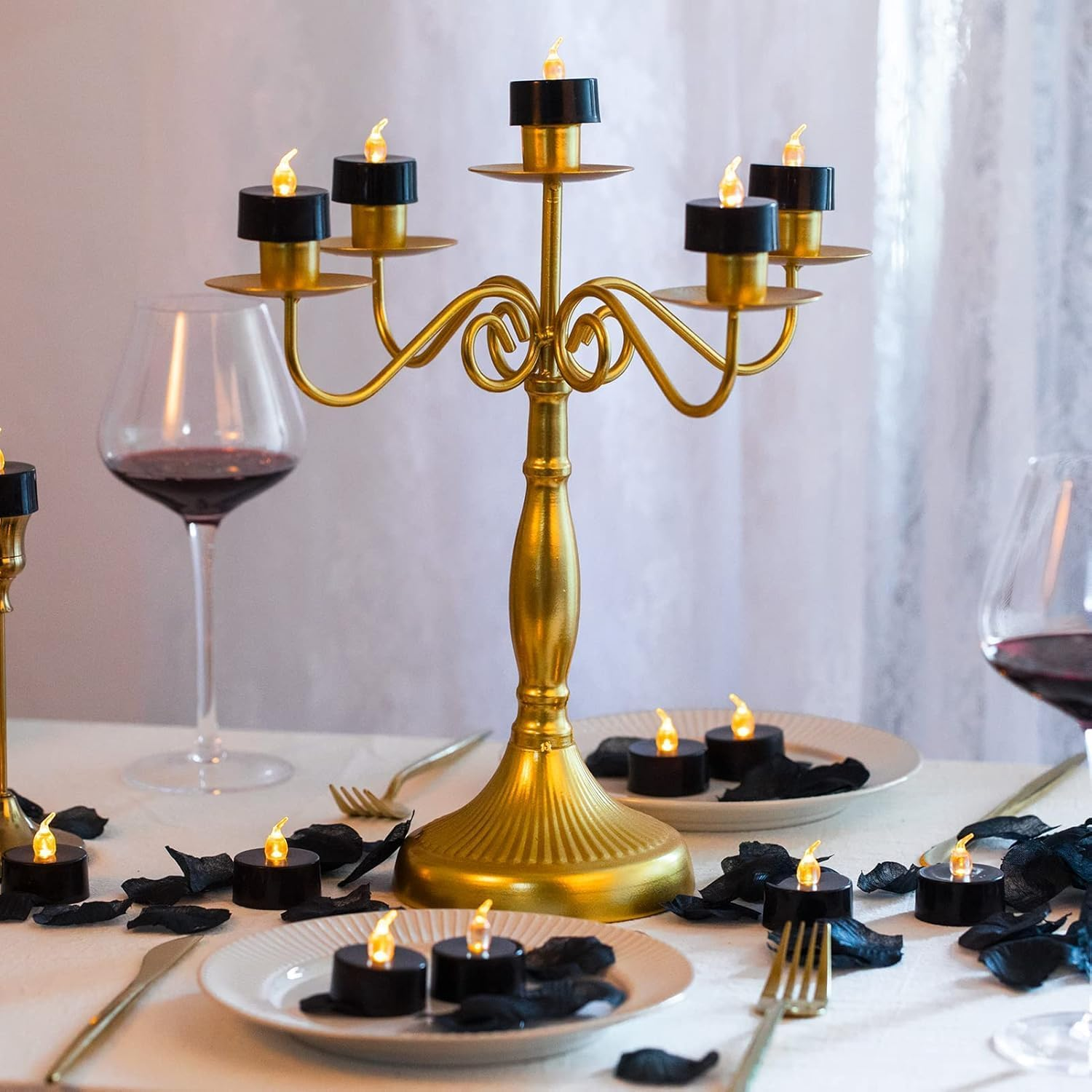 2000Pcs Black Rose Petals Artificial Flower Petals for Valentine'S Day Wedding Decor Romantic Night Engagement Party Decorations (Black)