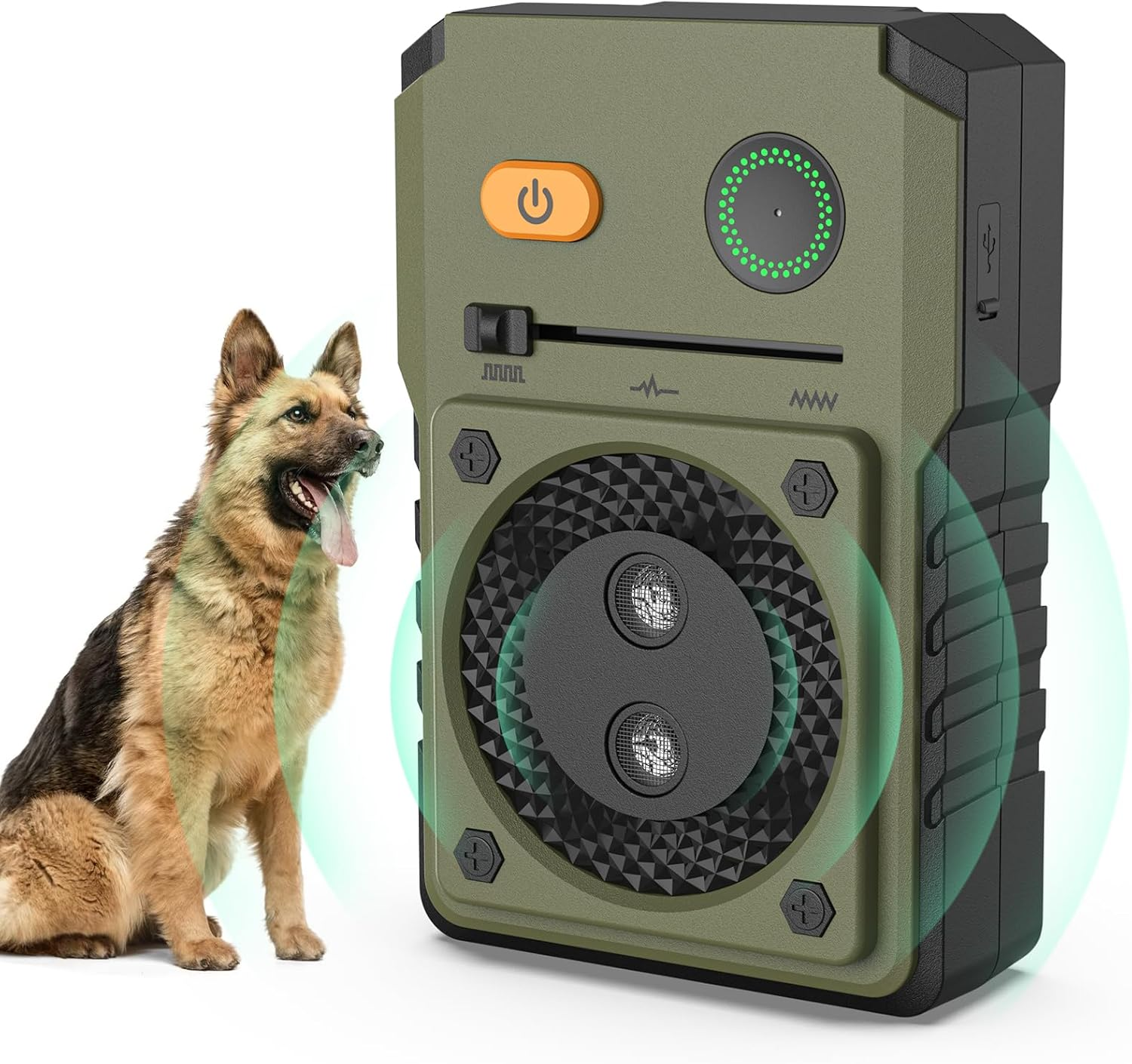 Bubbacare anti Bell Device Dogs, Ultrasonic Antibarking for Dogs with 3 Modes up to 50 Ft Effective Control Area, IPX4 Waterproof Anti-Barking Ultrasonic Device for Outdoor and Indoor Use image number 1