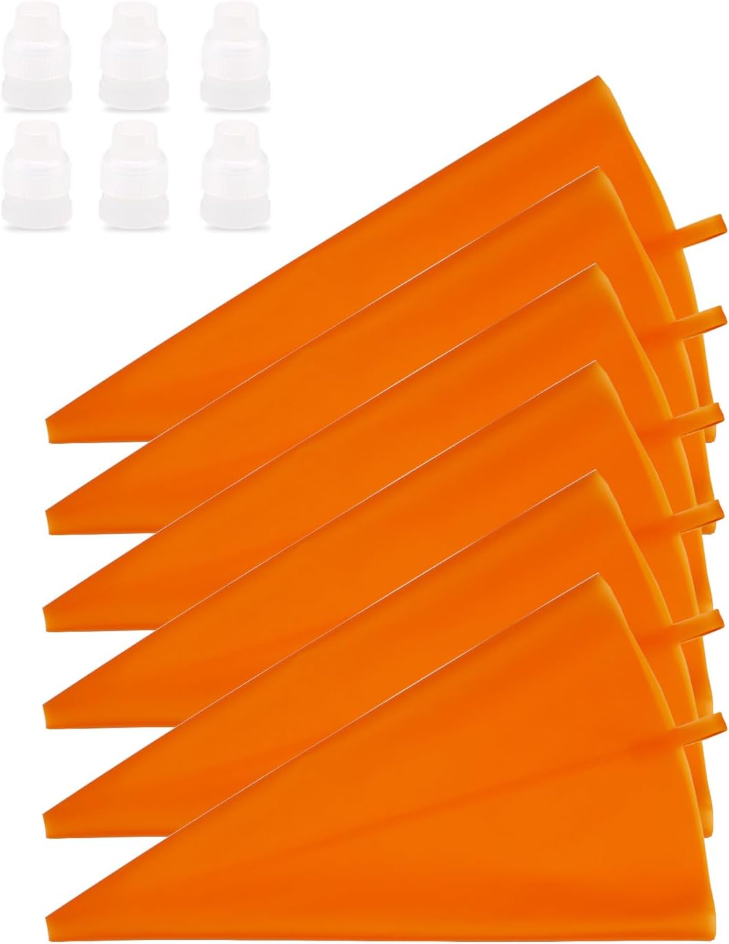 18 Inch Reusable Icing Bags 3-Pack Silicone Piping Bags, Large Pastry Bags Cake Decorating Icing Piping Bags, Baking Dessert Piping Bag with 3 Icing Couplers for Standard Tips, Blue image number 5