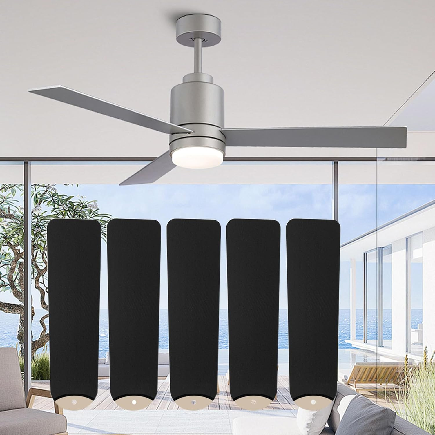 Fan Dust Cover | Home Fan Protection Cover - Waterproof Dustproof Replacement Protector for Barn Storage Bedroom Living Room Garage Household Indoor Home Porch image number 5