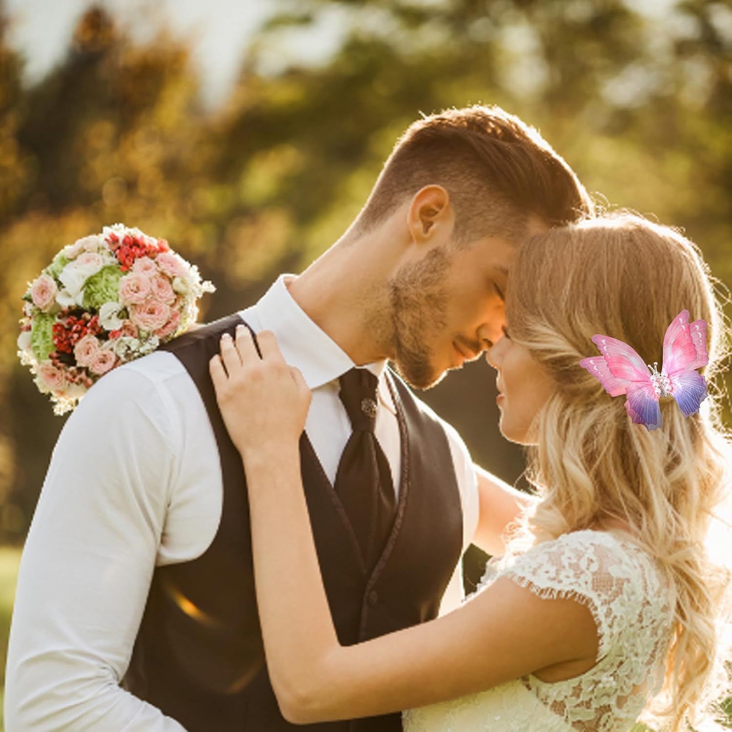 VIKY&reg; Butterfly Hair Accessories Girls, 3D Butterfly Hair Clip, Movable, Glitter Hair Accessories, Children Girls, Butterfly Hair Clip Decoration, Butterfly Clip Set, Hair Accessories for Girls, Women, Children image number 2