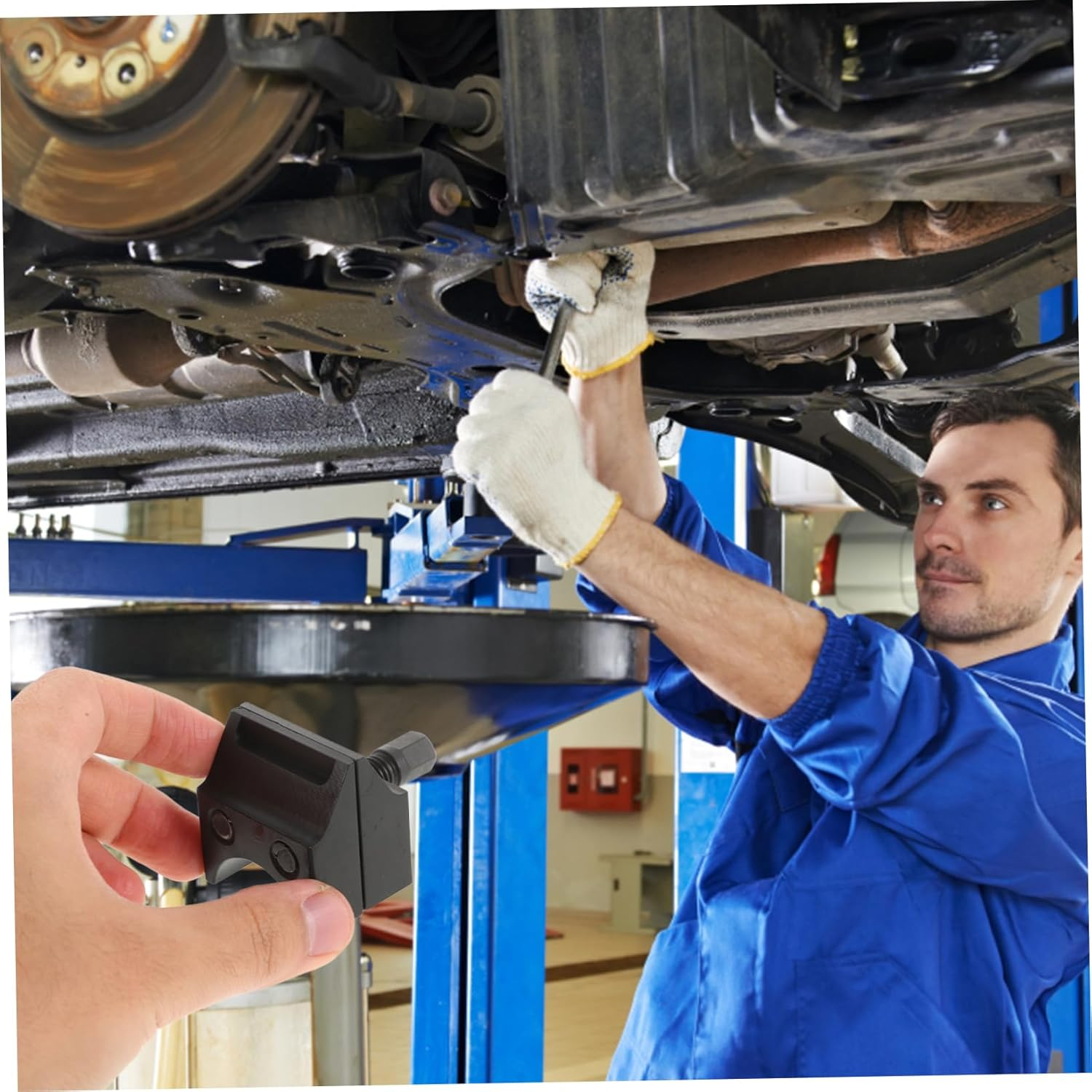 COOLHIYA Double Ended Suspension Strut Spreader Tool with Wrench, Hub Steering Splitter for Car Suspension Repair and Maintenance Automotive Tools Equipment image number 6