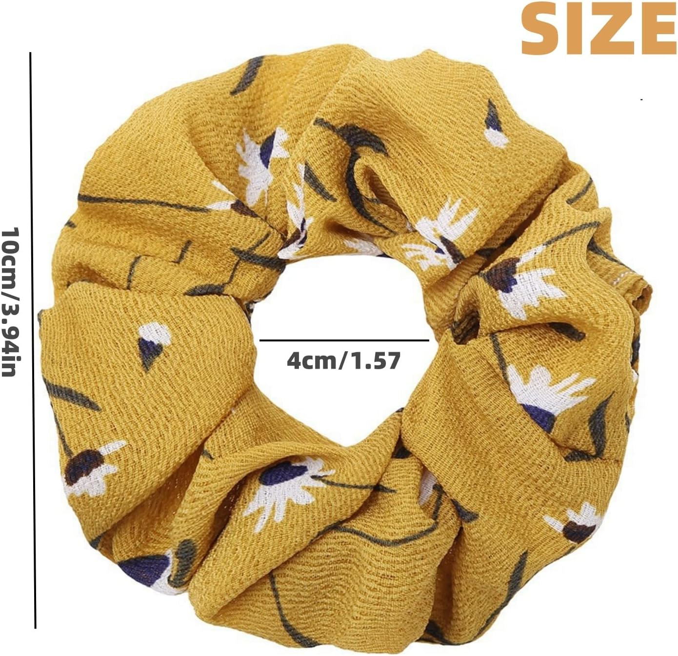 Fenglin-Joy Scrunchies Chiffon Hair Bobbles Pack of 8 Scrunchies Colourful Chiffon Girls Scrunchie Fabric for Women and Girls image number 2