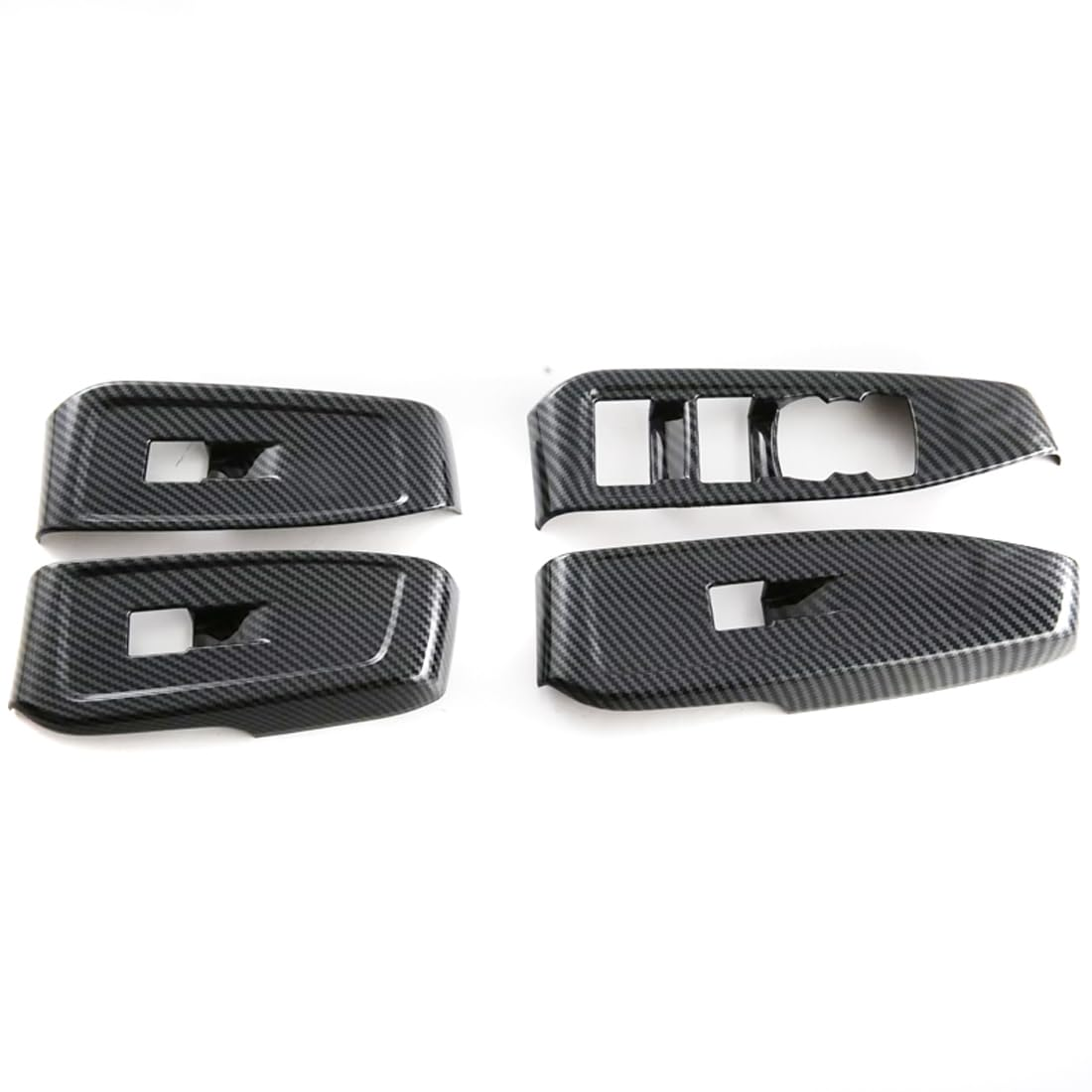 4PCS Carbon Fiber Style Car Window Controls Panel Glass Lift Switch Cover Protector Fit for Ford Ranger Raptor 2022-2024 Interior Accessories image number 1