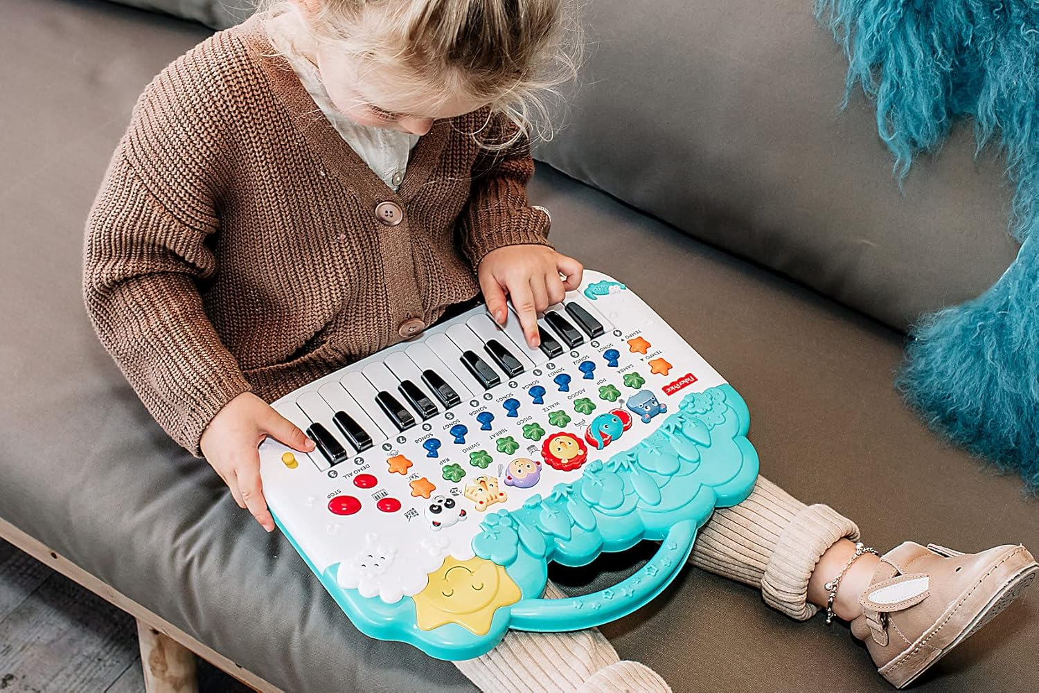 Fisher Price Animal Piano Kids Preschool Activity Musical Toy W/Lights 3Y+ image number 1