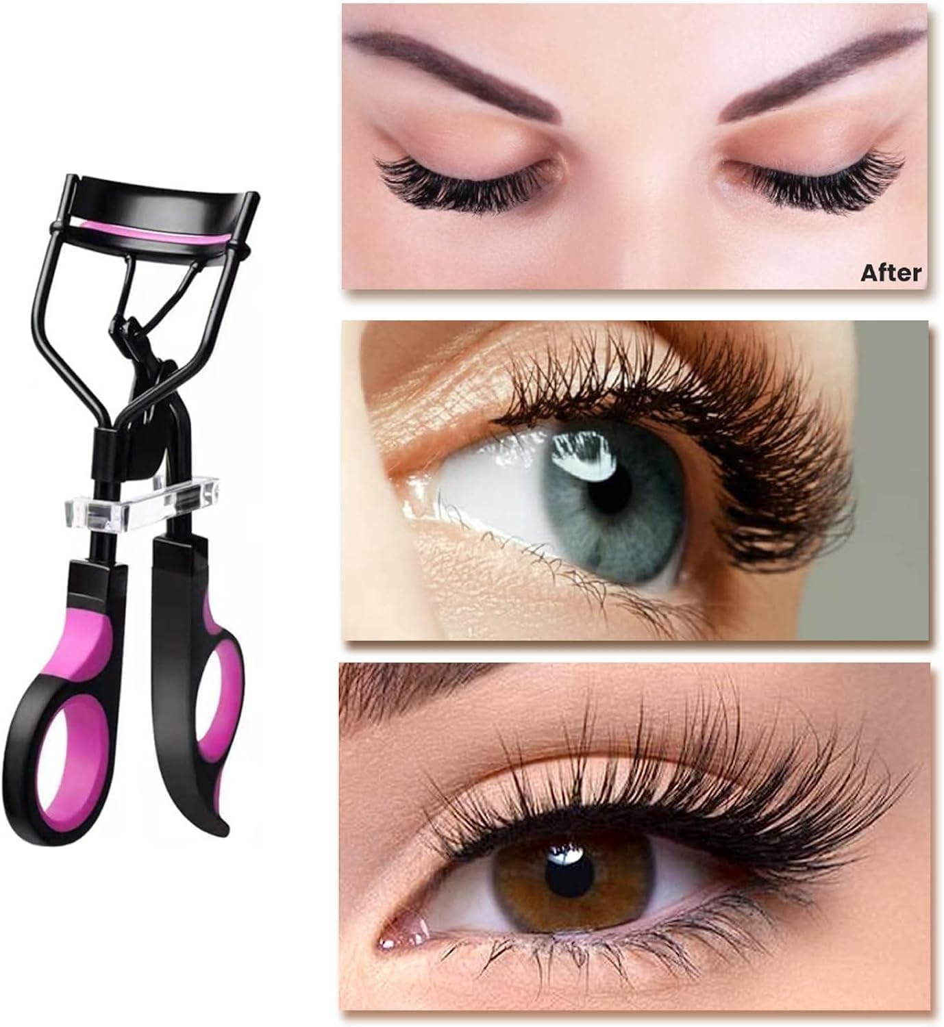 LGLAU Eyelash Curler with Extra Replacement Refill Pads,Classic Lash Curler Kit,Pro Eyelash Curler,No Pinching or Pulling Curled Eyelashes & Lash Line in Seconds,Longer Curler Eyelashes Lash Tool (Black) image number 5