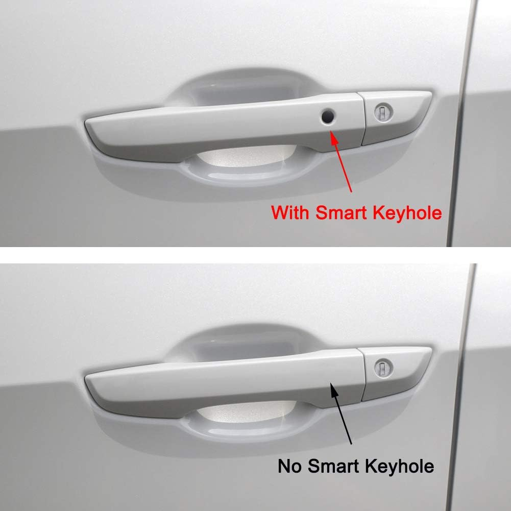Exterior Door Handle Cover Trim for Honda Civic 10Th Gen Accessories 2016 2017 2018 2019 2020 2021 with Smart Keyhole (Glossy Black) image number 1