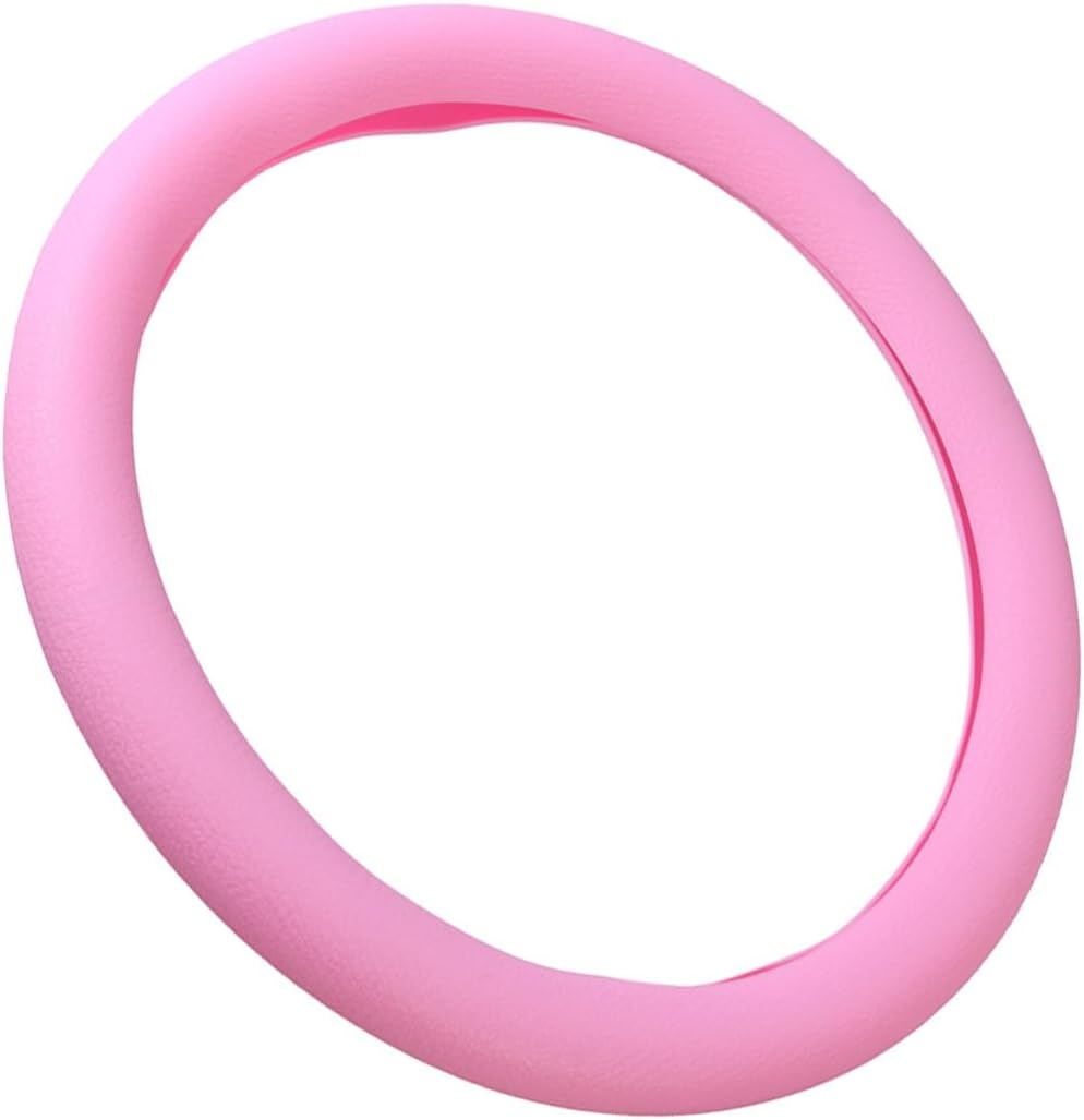 Amosfun Silicone Car Steering Wheel Cover Non-Slip Design for Comfort Grip for Pink Car Accessories image number 5