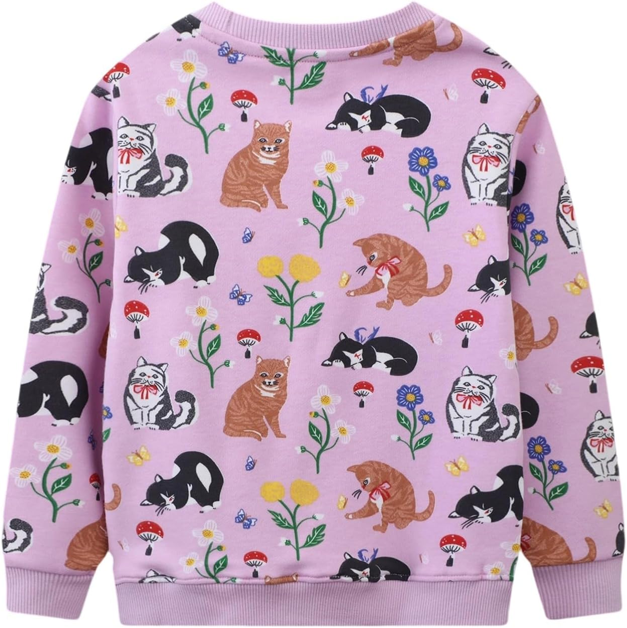 YAGATA Toddler Sweatshirt Girls Long Sleeve Shirts Casual Kids Cotton Graphic Fall Winter Pullover Tee Tops Blouse image number 4