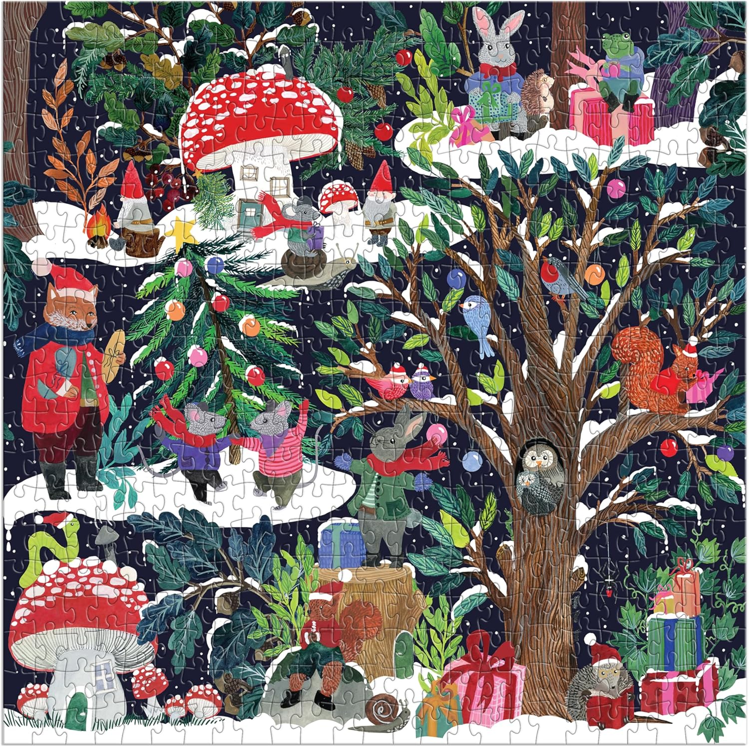 Galison 9780735383425 Yuletide Forest Puzzle (500-Pieces)