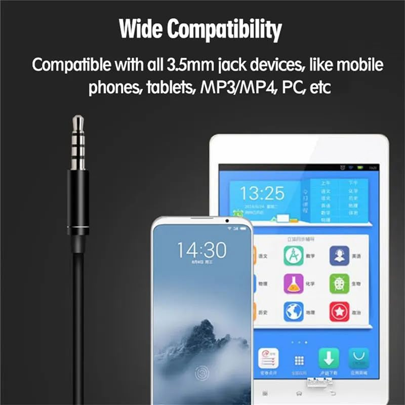 3.5Mm Wired Bone Conduction Earphones with Open Ear Microphone Compatible with Mobile Phones, Computers, and Tablets image number 2