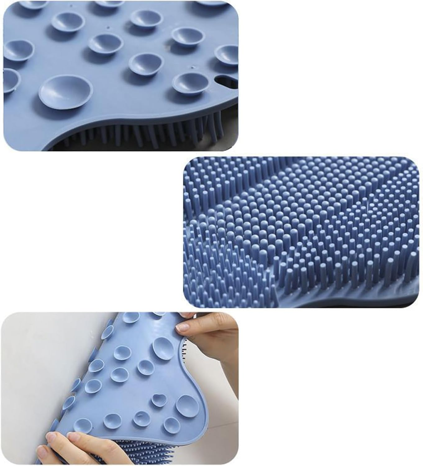 Foot Scrubber for Shower Floor | Non-Slip Silicone Foot Massage Mat with Suction Cups,Health & Household Pad for Post-Workout Pedicure Prep Home Spa Family Travel Bathtub - Pink image number 2
