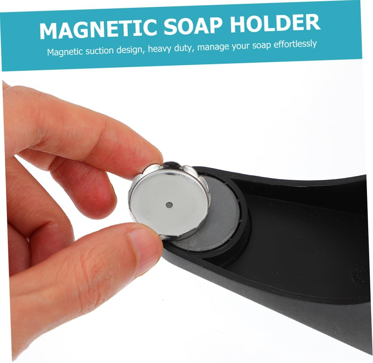 ELAYARD 2Pcs Magnetic Soap Holders Elegant Soap Storage Racks for Bathroom Kitchen Durable Suction Design Space Saving Organizer for Smooth Surfaces Stylish Practical Bathroom Accessories image number 5