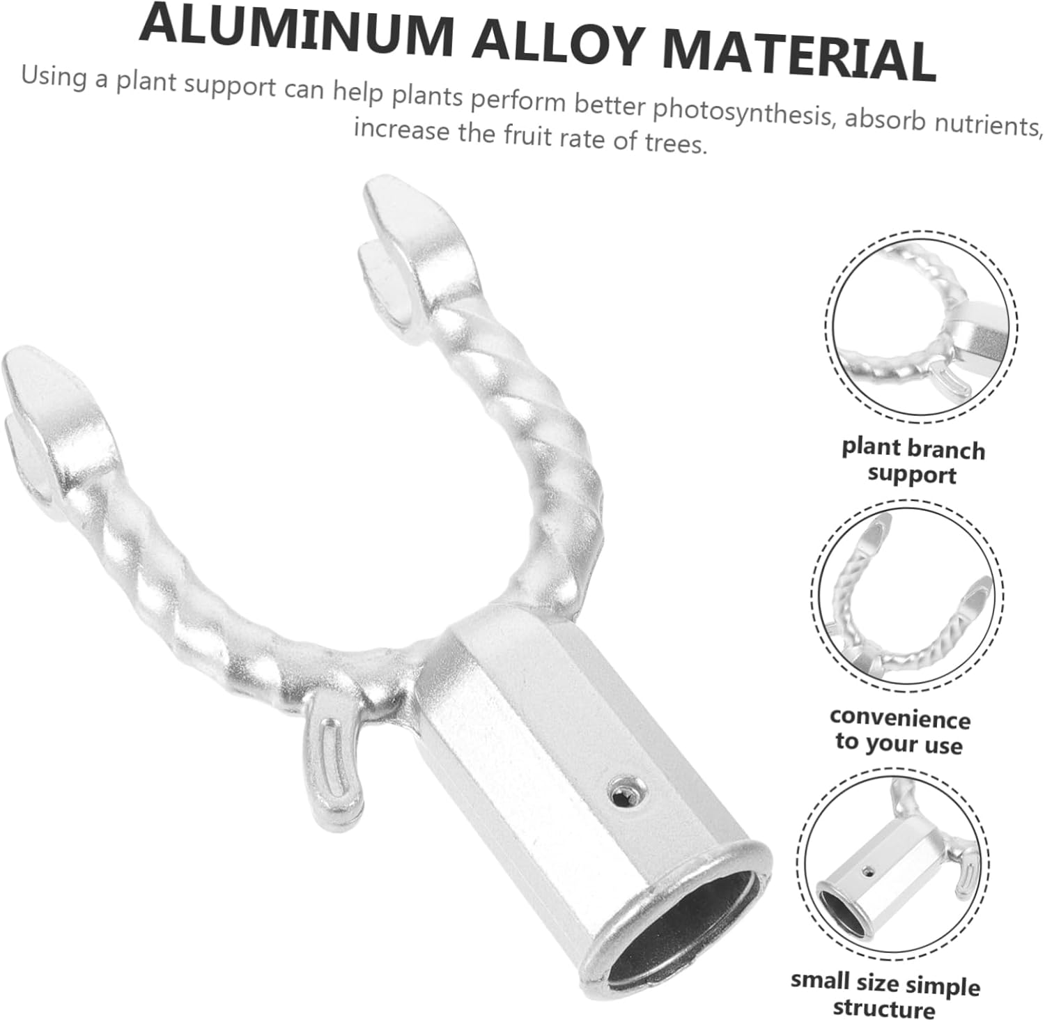 Toddmomy 6Pcs Tree Branch Support Forks for Garden and Orchard, Metal Plant Braces Silver Painted Finish, Tree Trunk Straightening Tools for Snow Pressure Resistance and Branch Stabilizing